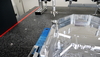  – Probing operation verifying the dimensional integrity of large-format, complex milled components mapping the surface topography and critical bore alignments ensuring micron level specs are met.