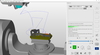  – Simulation of tool paths with the Optimizer module (left) and without (right)<br />Optimized Transitions with the Optimizer Module: Using the Optimizer module, <em>hyper</em>MILL<sup>®</sup> automatically calculates smooth transitions between machining steps.