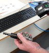  – Thanks to the unique QR code on each holder, tool data is written directly and without errors into the Hummingbird database.