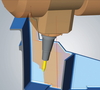  – Job calculation with a virtual machine: More precise and optimized toolpaths, especially in tight spaces or when the machine head is working close to the component or at the machine’s limits.