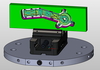  – Satellite part utilizing, with toolpaths, a "Window Frame and Tab" technique to ensure all features are created in a single operation.<br />Held in an HWR self-centering 5-Axis Vice located on top of a Zero Point Fixture plate permanently mounted to the Hermle C250 Systems Trunnion.<br /><em>Image source: Novo Modo</em>